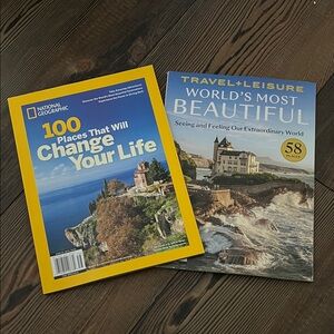 Travel Magazines Travel & Leisure, National Geographic 100 Places & 58 places